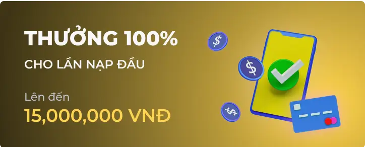 Hình ảnh quảng bá Thưởng 100% nhân đôi giá trị tại fun88
